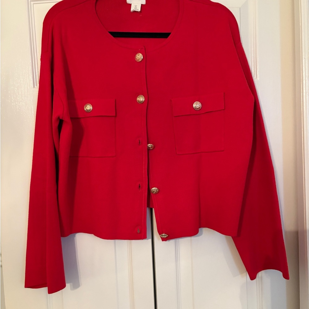 Elegant Red Women's Jacket - Picture 5 of 7
